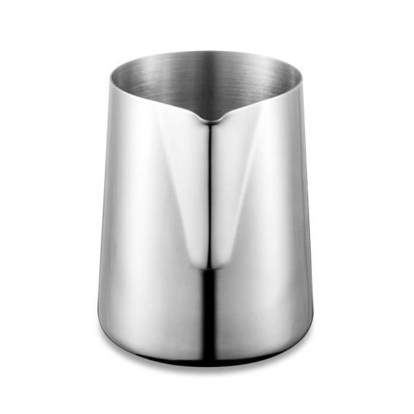 Cana din inox, latiera pentru spumare cu maner, cana de lapte sau cappucino, cu cioc, cana pentru bar, cana barista, 350 ml, h 9 cm, Maxx-55678