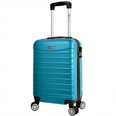 Troler cabina avion, Quasar & Co.®, Model Line, 4 roti duble cu rotatie 360°, maner telescopic, cifru, 55 x 36 x 20 cm, ABS, turcoaz 18 Troler cabina avion, Quasar & Co.®, Model Line, 4 roti duble cu rotatie 360°, maner telescopic, cifru, 55 x 36 x 20 cm, ABS, turcoaz 18