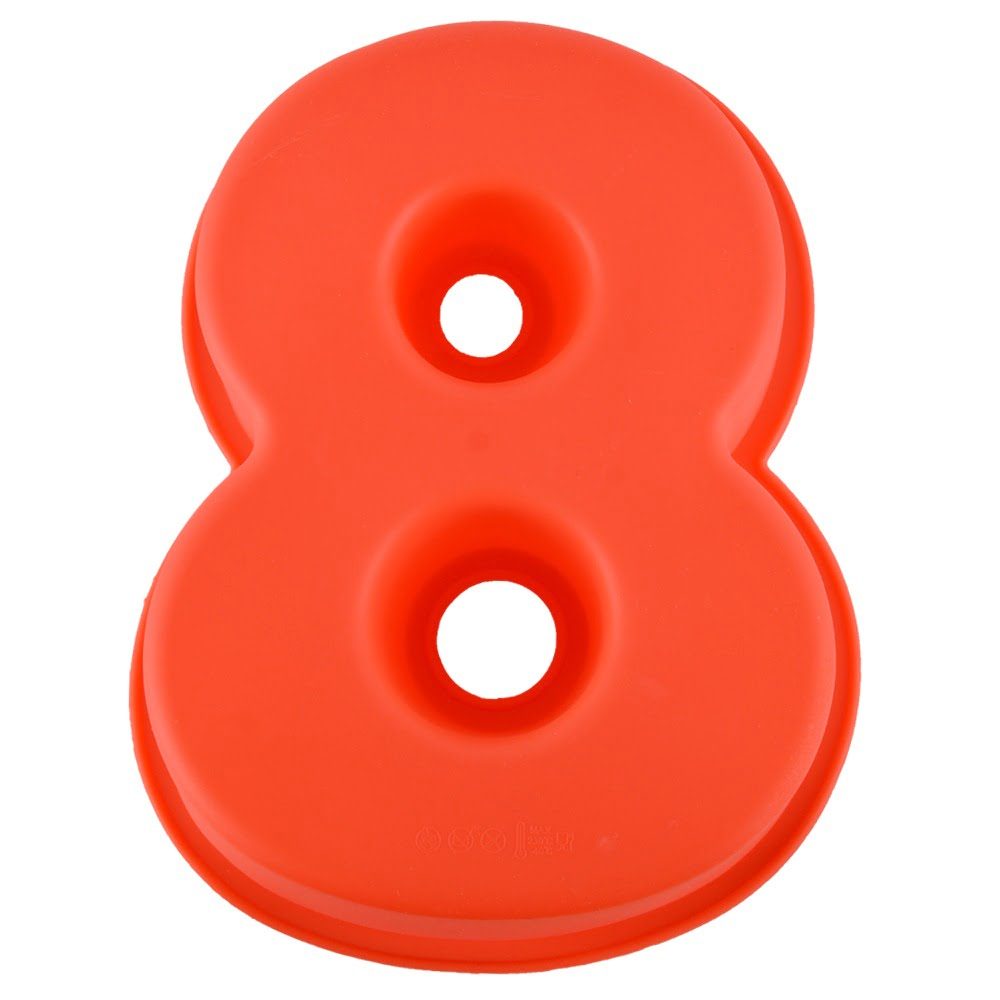 Forma de copt din silicon cifra 8, termorezistenta de la -40 la +230 grade C, h 23.5, mare, forma de tort / prajitura in forma cifrei 8, tava cifra 8, tava copt, tava silicon, rosu, Maxx-0 Forma de copt din silicon cifra 8, termorezistenta de la -40 la +230 grade C, h 23.5, mare, forma de tort / prajitura in forma cifrei 8, tava cifra 8, tava copt, tava silicon, rosu, Maxx-0