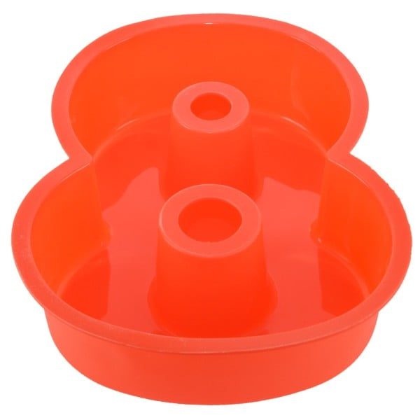 Forma de copt din silicon cifra 8, termorezistenta de la -40 la +230 grade C, h 23.5, mare, forma de tort / prajitura in forma cifrei 8, tava cifra 8, tava copt, tava silicon, rosu, Maxx-48616