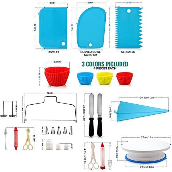 Set patiserie Quasar&Co., 106 piese cu sabloane pentru ornarea/decorarea prajiturilor-54909