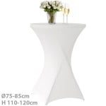Husa masa evenimente, Quasar&Co., husa elastica, fata de masa elastica pentru masa cocktail, d 75-85 cm, h 110-120 cm, alb-0