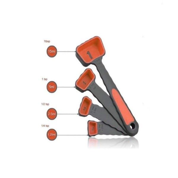 Set 8 cupe masurare din silicon, Quasar&Co., pliabile, 1,25ml/2,5ml/5ml/15ml/60ml/80ml/125ml/250ml, multicolor-54899