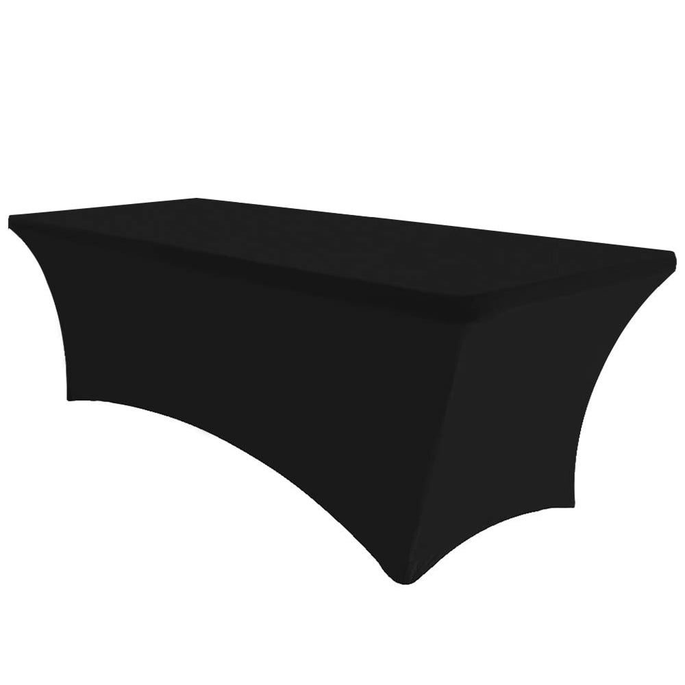 Husa masa evenimente, Quasar & Co.®, fata de masa catering, elastica, cu sistem de prindere, dreptunghiulara, 244 x 75 x 75 cm, poliester, negru 2 Husa masa evenimente, fata de masa catering, elastica, cu sistem de prindere, dreptunghiulara, 244 x 75 x 75 cm, poliester, negru, Quasar&Co.-55754