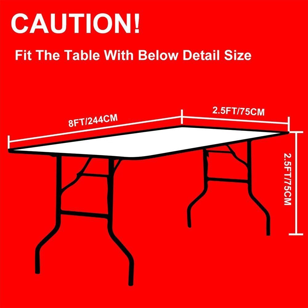 Husa masa evenimente, Quasar & Co.®, fata de masa catering, elastica, cu sistem de prindere, dreptunghiulara, 244 x 75 x 75 cm, poliester, alb 5 Husa masa evenimente, fata de masa catering, elastica, cu sistem de prindere, dreptunghiulara, 244 x 75 x 75 cm, poliester, alb, Quasar&Co.-55761