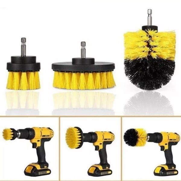 Set 15 perii si accesorii prntru curatare, cu adaptor pentru bormasina/autofiletanta, Quasar&Co.-55712