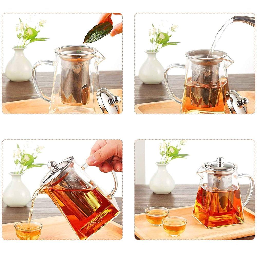 Set 2 ceainice cu infuzor Quasar & Co.®, 550 ml, recipiente pentru ceai cu infuzor si capac 11