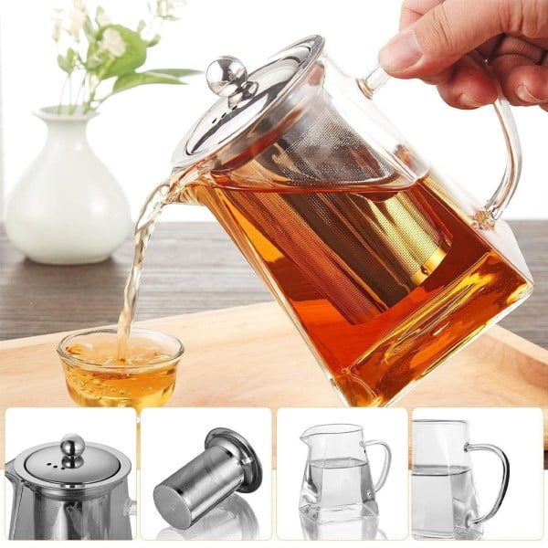 Set 2 ceainice cu infuzor Quasar & Co.®, 550 ml, recipiente pentru ceai cu infuzor si capac - imagine 12