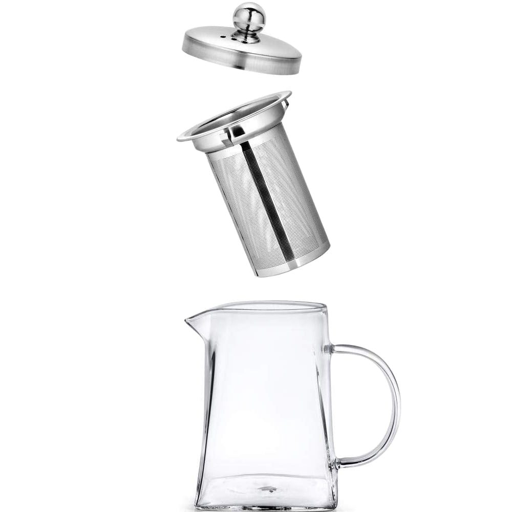 Set 2 ceainice cu infuzor Quasar & Co.®, 550 ml, recipiente pentru ceai cu infuzor si capac 7