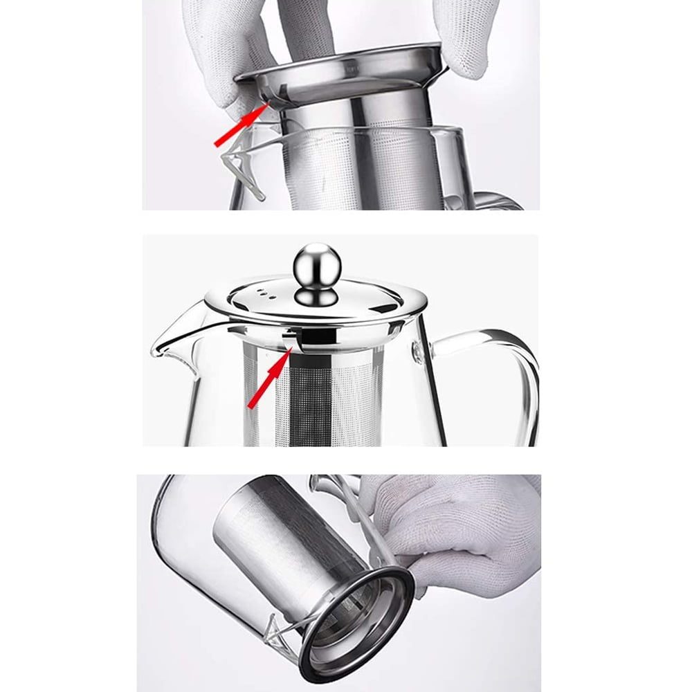 Set 2 ceainice cu infuzor Quasar & Co.®, 550 ml, recipiente pentru ceai cu infuzor si capac 8