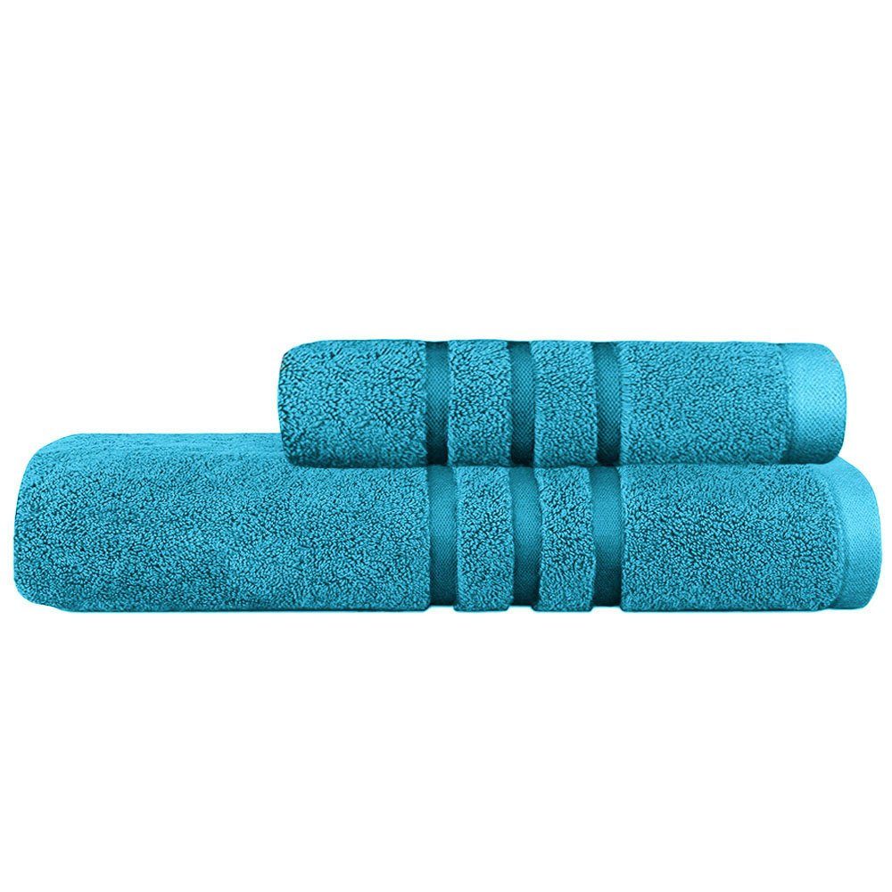 Set 2 prosoape Quasar & Co.®, 100% bumbac, 450 g/mp, 50 x 90/70 x 140 cm, turcoaz 3 Set 2 prosoape Quasar & Co.®, 100% bumbac, 450 g/mp, 50 x 90/70 x 140 cm, turcoaz 3