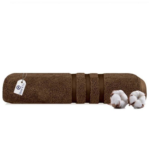 Prosop de baie, Quasar & Co.®, 100 % bumbac, 450 g/mp, 70 x 140 cm, maro - imagine 1