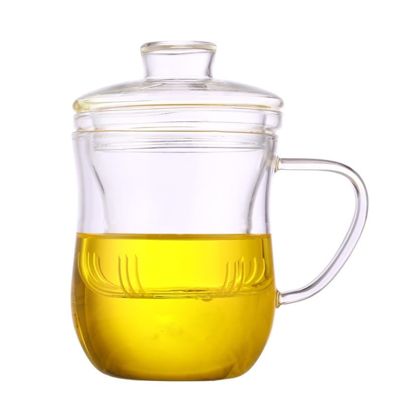 Set 2 cani cu infuzor din sticla si capac, Quasar & Co.®, Tee for one, termorezistente, sticla, 350 ml, transparent 9