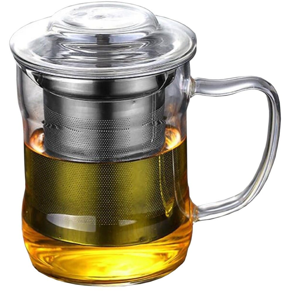 Cana cu infuzor metalic, Quasar & Co.®, 320 ml, sticla/metal, transparent