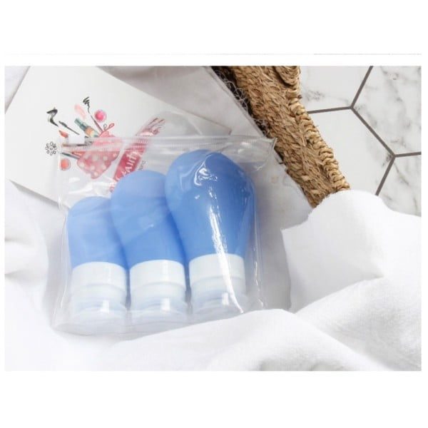 Sticlute de silicon cu ventuza, Quasar & Co.®, set 3 buc cu geanta, 30 ml, 60 ml, 90 ml, dozator de silicon pentru produse de ingrijire personala, kit calatorie/voiaj - imagine 6