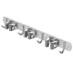 Suport perete pentru mop/matura/ustensile de curatat, Quasar & Co.®, 34 x 3 cm, dibluri incluse, otel inoxidabil, argintiu 4 Suport perete pentru mop/matura/ustensile de curatat, Quasar & Co.®, 34 x 3 cm, dibluri incluse, otel inoxidabil, argintiu 4