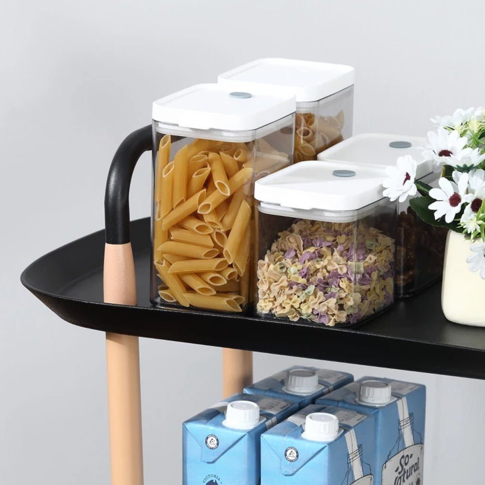 Raft universal depozitare, Quasar & Co.®, cu roti, 3 polite, dreptunghiular, 58 x 37 x 88 cm, inox/plastic, negru 6 Raft universal depozitare, Quasar & Co.®, cu roti, 3 polite, dreptunghiular, 58 x 37 x 88 cm, inox/plastic, negru 6