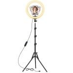 Lampa circulara LED cu trepied, Quasar & Co.®, 96 LED-uri, 3 trepte lumina, d 26 cm, alimentare USB, telecomanda pe fir, inaltime reglabila trepied 67-150 cm 13 Lampa circulara LED cu trepied, Quasar & Co.®, 96 LED-uri, 3 trepte lumina, d 26 cm, alimentare USB, telecomanda pe fir, inaltime reglabila trepied 67-150 cm 13