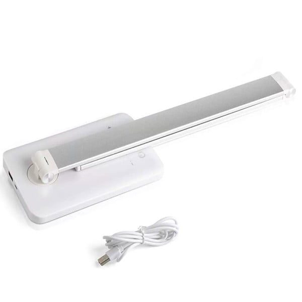 Lampa de birou LED, YDA tech®, cu incarcare wireless, compatibila Android si IOS, touch control, reglare intensitate lumina rece/calda, timing inchidere, alb/argintiu - imagine 9