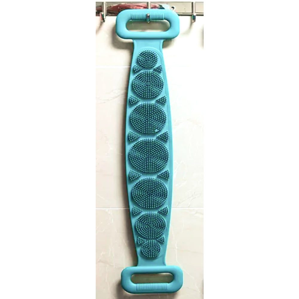 Perie de corp pentru baie, Quasar & Co.®, silicon, 80 x 11 cm, burete dus, verde 4 Perie de corp pentru baie, Quasar & Co.®, silicon, 80 x 11 cm, burete dus, verde 4