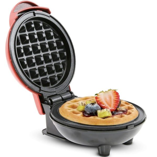 Mini aparat de facut vafe/gofre, Quasar & Co.®, invelis antiaderent, indicator luminos - imagine 1