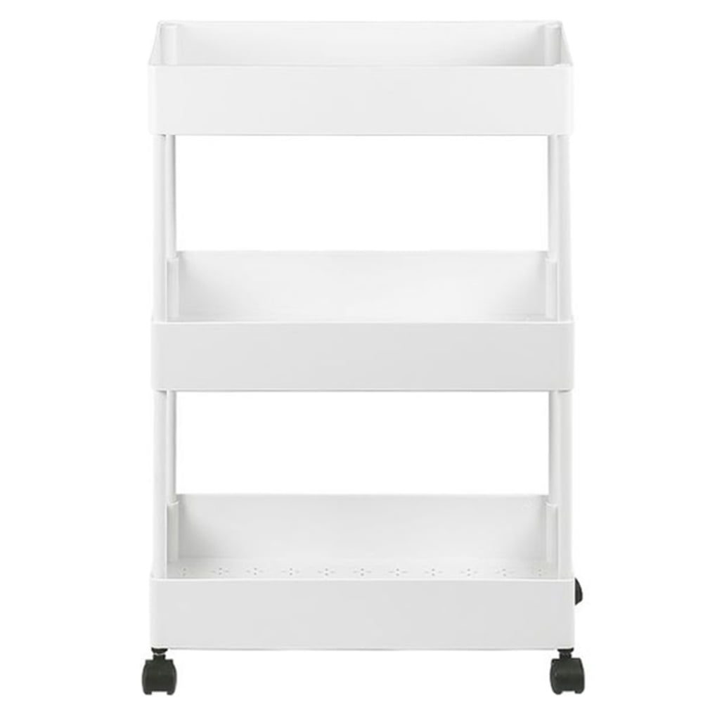 Raft universal depozitare, Quasar & Co.®, cu roti, 3 polite, dreptunghiular, 40 x 22 x 63.5 cm, plastic, alb 4 Raft universal depozitare, Quasar & Co.®, cu roti, 3 polite, dreptunghiular, 40 x 22 x 63.5 cm, plastic, alb 4