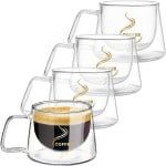 Set 4 cesti cafea, Quasar & Co.®, 200 ml, din sticla cu pereti dubli, termorezistenta, mesaj COFFEE, d 7.8 x h 7 cm 15 Set 4 cesti cafea, Quasar & Co.®, 200 ml, din sticla cu pereti dubli, termorezistenta, mesaj COFFEE, d 7.8 x h 7 cm 15