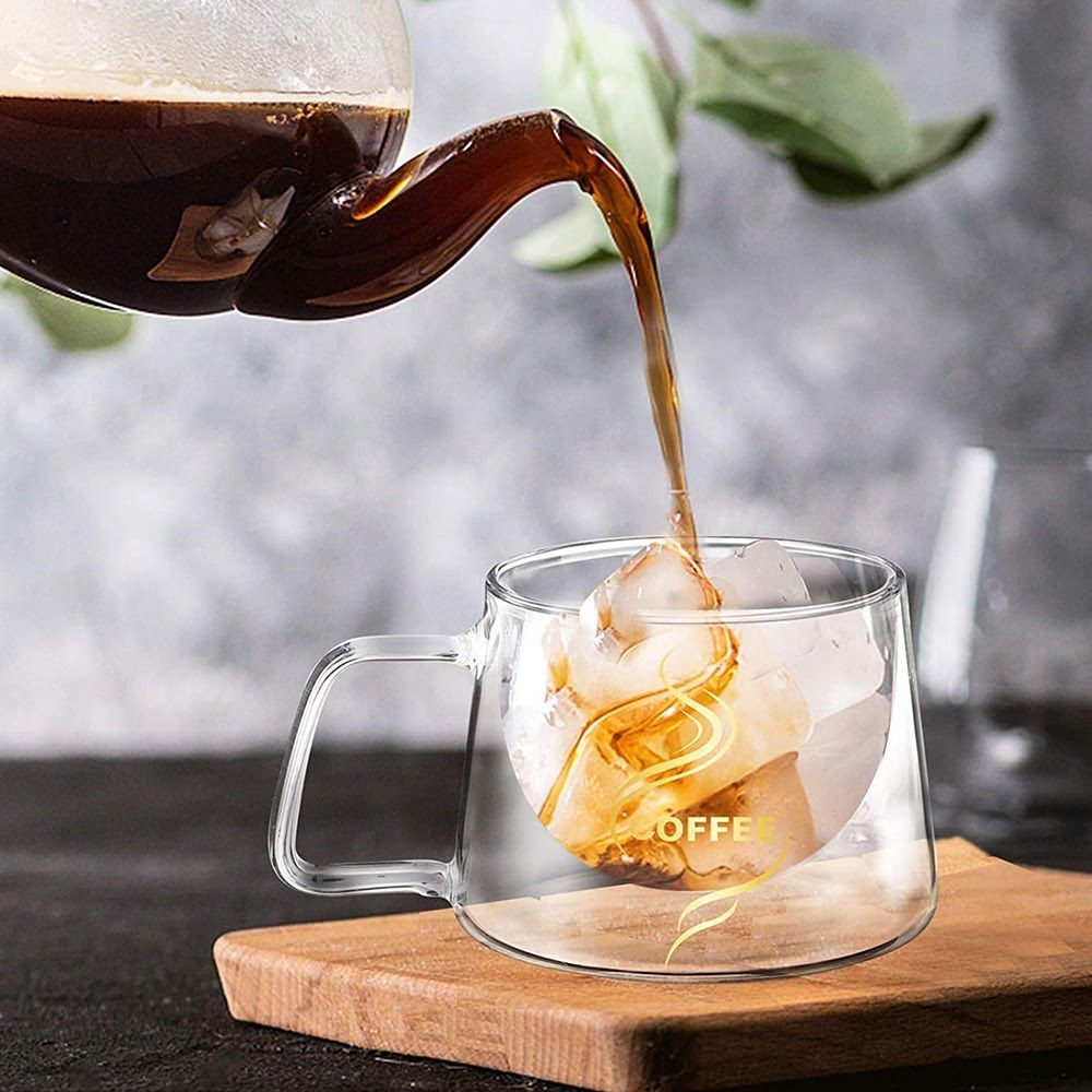 Set 4 cesti cafea, Quasar & Co.®, 200 ml, din sticla cu pereti dubli, termorezistenta, mesaj COFFEE, d 7.8 x h 7 cm 6 Set 4 cesti cafea, Quasar & Co.®, 200 ml, din sticla cu pereti dubli, termorezistenta, mesaj COFFEE, d 7.8 x h 7 cm 6