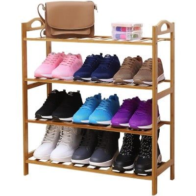 Raft universal cu 4 polite, Quasar & Co.®, bambus, 66 x 23 x 67 cm 12