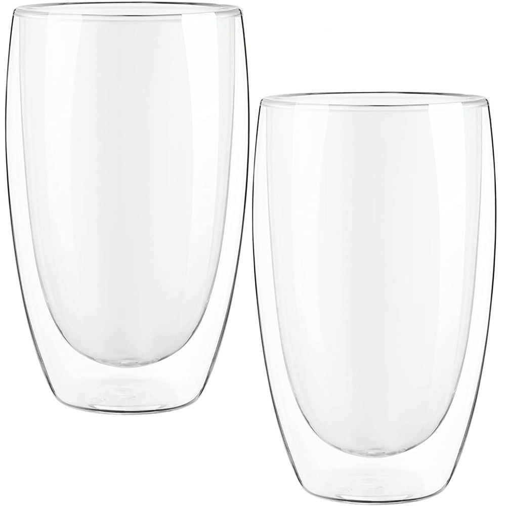 Set 2 pahare din sticla cu pereti dubli, Quasar & Co.®, termorezistent, design modern, diametru 8 cm, 450 ml 2 Set 2 pahare din sticla cu pereti dubli, Quasar & Co.®, termorezistent, design modern, diametru 8 cm, 450 ml 2