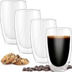 Set 4 pahare din sticla cu pereti dubli, Quasar & Co.®, termorezistent, design modern, diametru 8 cm, 450 ml 13