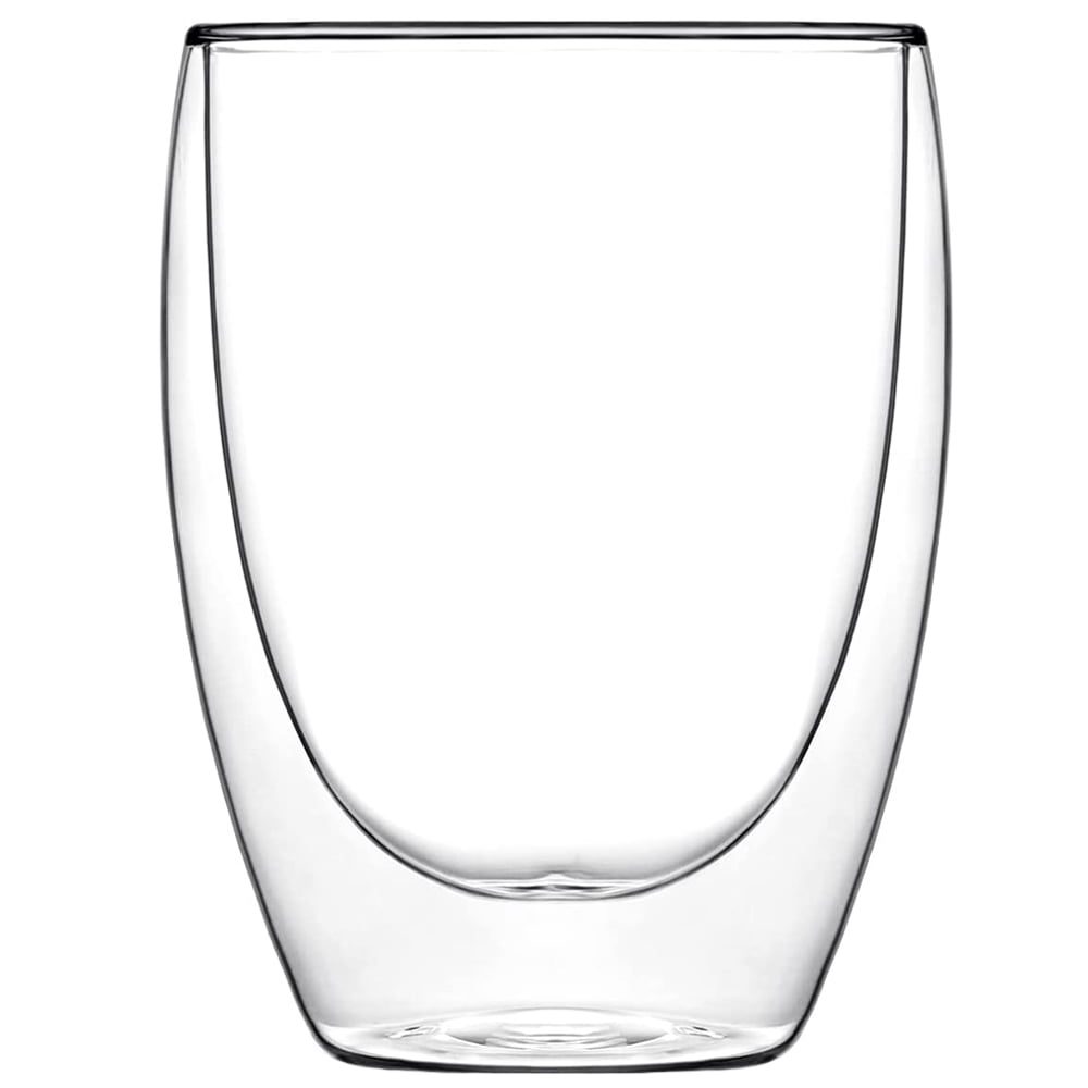 Set 4 pahare din sticla cu pereti dubli, Quasar & Co.®, termorezistente, design modern, diametru 8 x h11.5 cm, 350 ml 6