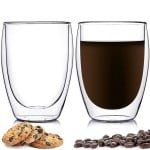 Set 2 pahare din sticla cu pereti dubli, Quasar & Co.®, termorezistente, design modern, diametru 8 x h11.5 cm, 350 ml 15