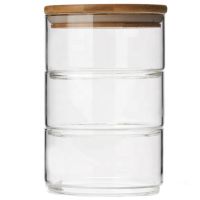 Set 3 recipiente suprapozabile cu capac bambus, Quasar & Co.®, 3 x 400 ml, borcane depozitare, transparente 9 Set 3 recipiente suprapozabile cu capac bambus, Quasar & Co.®, 3 x 400 ml, borcane depozitare, transparente 9
