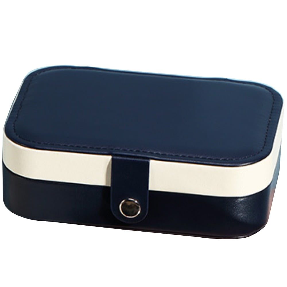 Cutie de bijuterii Quasar & Co.® pentru inele, lantisoare, bratari, organizator 2 compartimente, piele ecologica, interior catifea, 16 x 11 x 5 cm, bleumarin-alb 5 Cutie de bijuterii Quasar & Co.® pentru inele, lantisoare, bratari, organizator 2 compartimente, piele ecologica, interior catifea, 16 x 11 x 5 cm, bleumarin-alb 5