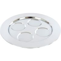 Tava servire rotunda, Quasar & Co.®, 4 compartimente, otel cromat, d 30 cm, argintiu 4
