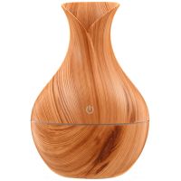 Umidificator de aer, Quasar & Co.®, cu difuzor aromaterapie, cu 7 culori led, alimentare prin USB, rezervor 130 ml, aspect lemn, natur 8