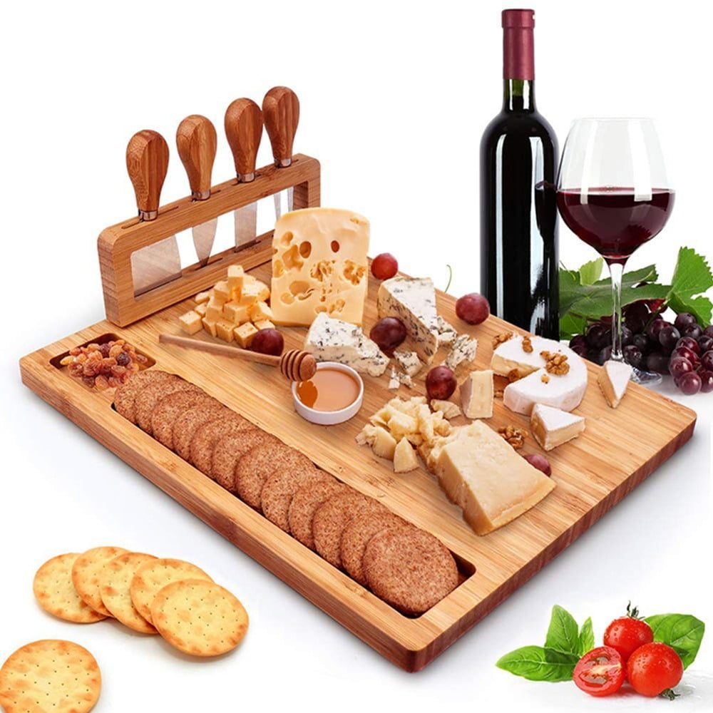 Set servire branzeturi 7 piese, Quasar & Co.®, platou servire cu sosiera si cutite, 36 x 28 cm, bambus 8 Set servire branzeturi 7 piese, Quasar & Co.®, platou servire cu sosiera si cutite, 36 x 28 cm, bambus 8