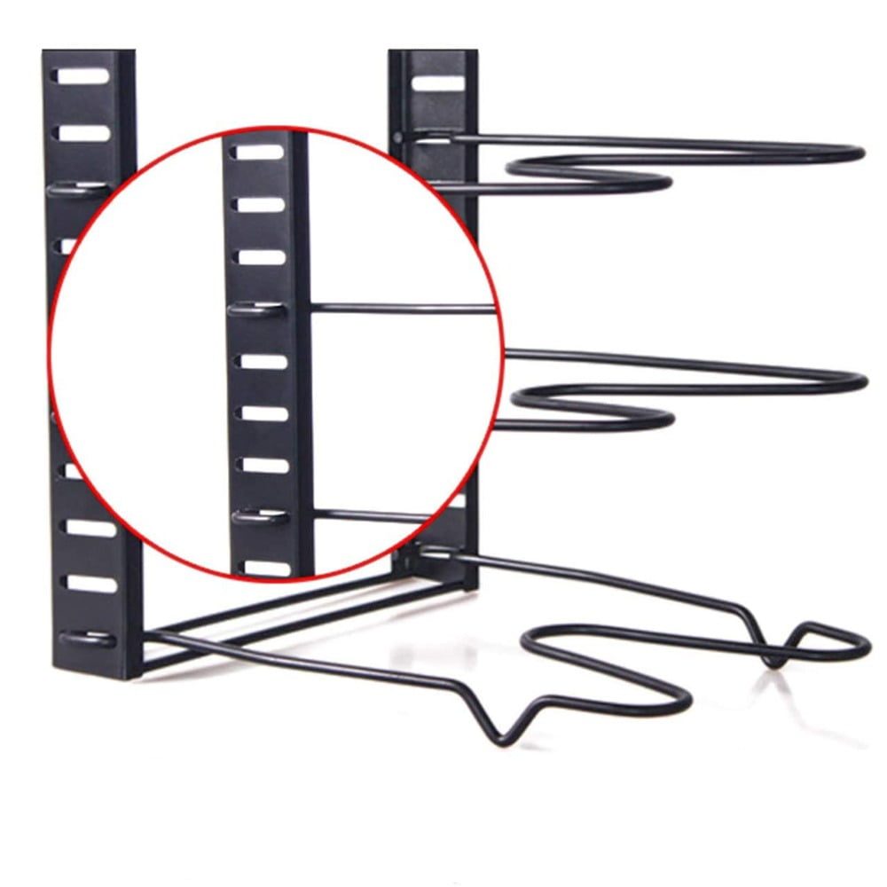 Organizator ajustabil tigai/oale, Quasar & Co., raft metalic depozitare, 3 moduri de utilizare, 54.5 x 42 x 20 cm, negru 5