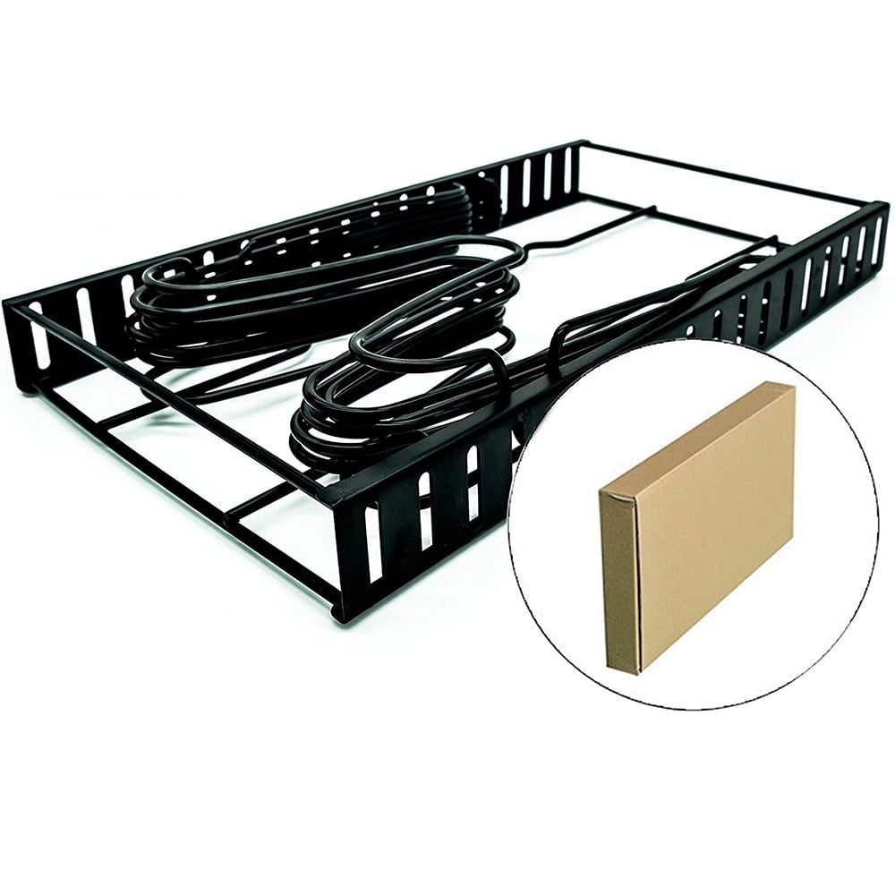 Organizator ajustabil tigai/oale, Quasar & Co., raft metalic depozitare, 3 moduri de utilizare, 54.5 x 42 x 20 cm, negru 8