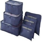 Set 6 huse organizare bagaj, Quasar & Co.®, 6 x organizator valiza/troler, albastru 10