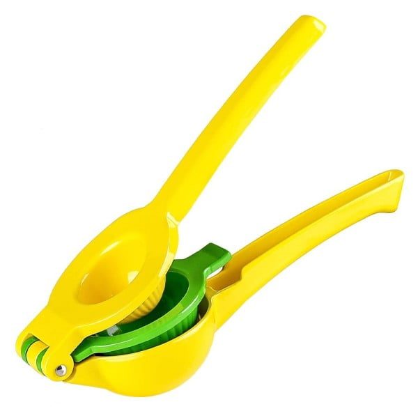 Storcator manual citrice, dublu, Quasar & Co.®, pentru lamai, lime sau portocale, 22 x 7.6 x 6 cm, aluminiu, galben-verde - imagine 2