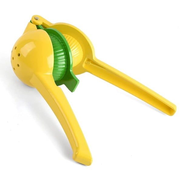 Storcator manual citrice, dublu, Quasar & Co.®, pentru lamai, lime sau portocale, 22 x 7.6 x 6 cm, aluminiu, galben-verde - imagine 3