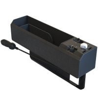 Organizator auto intre scaune, Quasar & Co.®, bluetooth, cablu incarcare IOS, cablu tip C, casca, si 2 USB-uri, ABS, negru 7 Organizator auto intre scaune, Quasar & Co.®, bluetooth, cablu incarcare IOS, cablu tip C, casca, si 2 USB-uri, ABS, negru 7