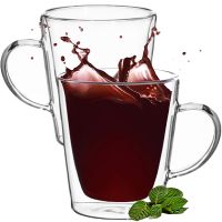 Set 2 cani cu pereti dubli, Quasar & Co.®, 250 ml, model drept, termorezistenta, transparent 11
