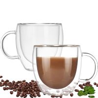 Set 2 cani cu pereti dubli Quasar & Co.®, 250 ml, termorezistenta, d 8 cm, h 9 cm, transparent 12