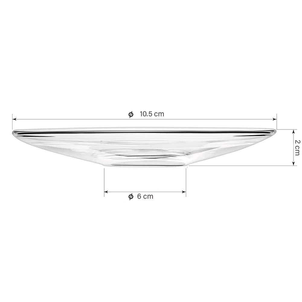 Set 2 cani cu 2 farfurioare si 2 lingurite, Quasar & Co.®, cana 250 ml cu pereti dubli, interior forma inima, farfurioara 10.5 cm, lingurite 13 cm, termorezistent, transparent 5