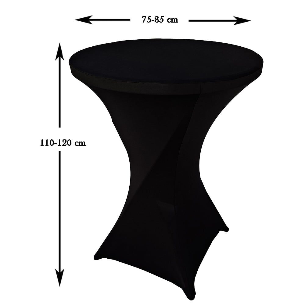 Set 6 huse masa evenimente, Quasar & Co.®, huse elastice, fete de masa elastice pentru masa cocktail, d 75-85 cm, h 110-120 cm, negru 8 Set 6 huse masa evenimente, Quasar & Co.®, huse elastice, fete de masa elastice pentru masa cocktail, d 75-85 cm, h 110-120 cm, negru 8