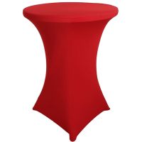 Husa masa evenimente, Quasar & Co.®, husa elastica, fata de masa elastica pentru masa cocktail, d 75-85 cm, h 110-120 cm, rosu 8