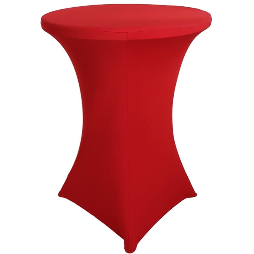 Husa masa evenimente, Quasar & Co.®, husa elastica, fata de masa elastica pentru masa cocktail, d 75-85 cm, h 110-120 cm, rosu